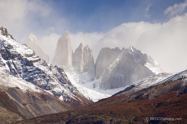 Infocusphotos : Los Torres in Autumn, Torres del Paine National Park, Patagonia