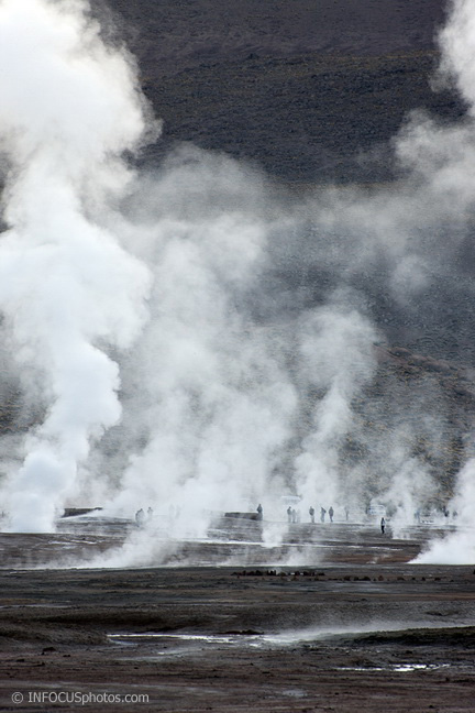 Infocusphotos : People in the Midst of the Tatio Geyser Basin at 14,000 Ft in the Atacama Desert